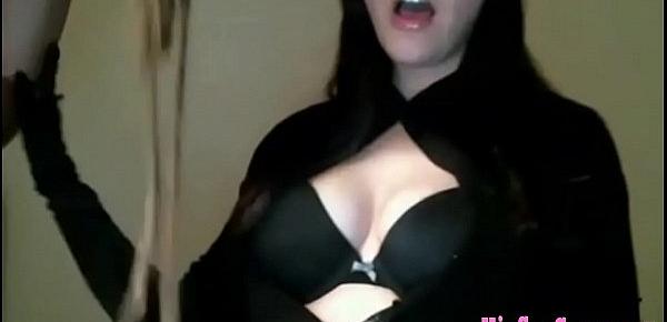  Cosplay bitch on cam give a blowjob to cumshot